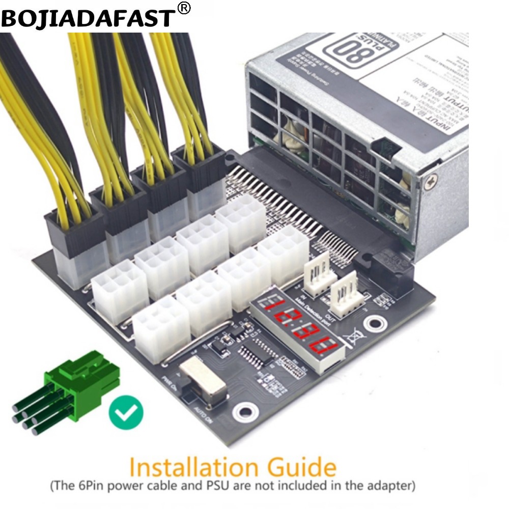 2400W Server Psu Breakout Board - 12 Ports PCIE 6Pin Connector Server