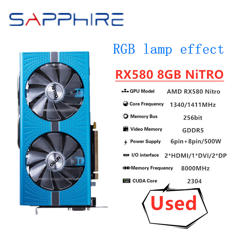 Rtx 3070 8Gb Graphics Card - SAPPHIRE Original RX 580 8G NITRO