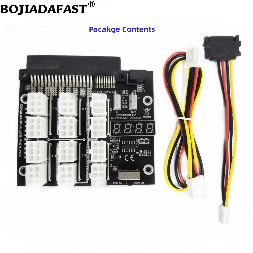 12 Ports PCIE 6Pin Connector S - 2400W Server Psu Breakout Board review and price